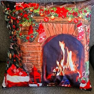 Christmas Holiday décor graphic throw pillow